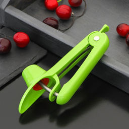 Удалитель косточек из вишни Доляна «Эдда», h=20 см, зелёный