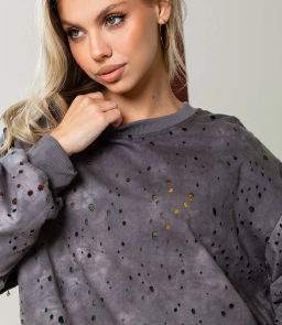 Свитшот #КТ8065, серый - Dommod фото 5