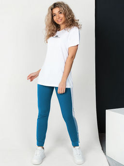 Брюки Селена (изумруд/белый)