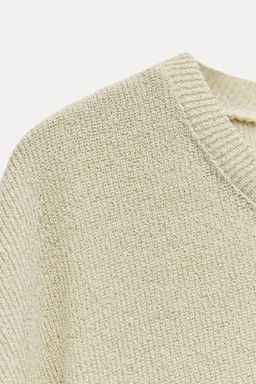 METALLIC THREAD SHORT SLEEVE TOP - Zara фото 13