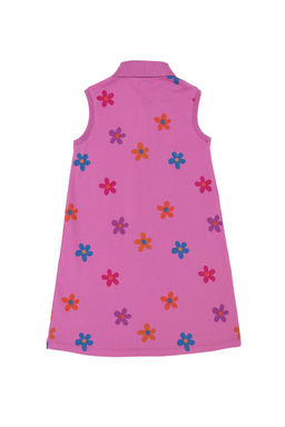 Фиолетовое трикотажное платье без рукавов с воротником-поло для девочек Неожиданная скидка в корзине - U.s. polo assn фото 2