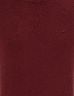 Bordo Slim Fit Bisiklet Yaka Basic Triko Kazak - Pierre cardin фото 6