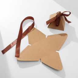 Цена за 12 шт. Коробочка подарочная складная «Пирамида» 7×7×8, коричневый