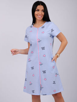 Халат "Красотка 7" сердечки, трикотаж