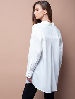 Блузка over-size из премиального хлопка-вуали - Vilatte фото 5