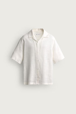 CAMISA FLUIDA ESTAMPADO ABSTRACTO / Blanco