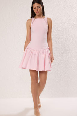 Mavi Belden Ac?lan Dokuma K?sa/Mini Elbise TWOSS25EL00865 - Trendyolmilla фото 23