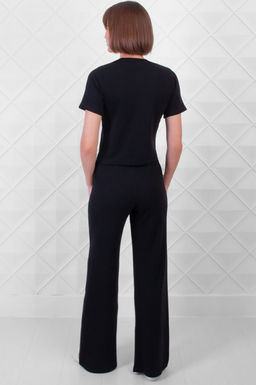 Арт. 10801/3 Пижама с брюками 44-52 (5 шт) Цвет:верх-черный,низ-черный