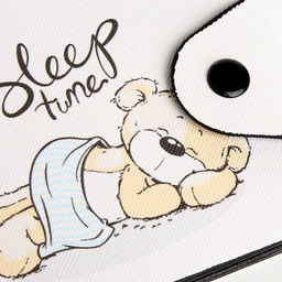 Кошелёк маленький Sleep time, десткий, на кнопке, бежевый