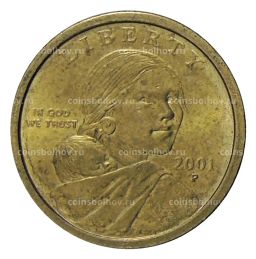 1 доллар 2001 года P США Сакагавея  Парящий Орел