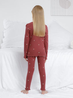 К 1618/шоколадный десерт,сердечки пижама дет