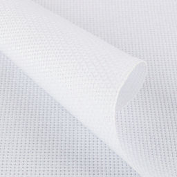 Канва K03L Gamma Aida №11 ФАСОВКА 95% хлопок, 5% терилен 30 х 40 см  2 см белый с перламутровым люрексом