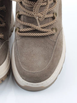 04-PAAG97-1Z KHAKI Ботинки зимние женские (натуральная замша, 100% шерсть)