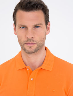 Turuncu Slim Fit Basic Ti__rt
