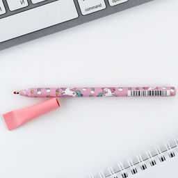 Цена за 10 шт. Эко-ручка Единорог, синяя паста, 1.0 мм - Artfox фото 2