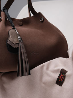 Замшевая сумка Vasilisa DBR 31210 серо-коричневый  фото 9