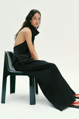 PANTAL?N TIRO ALTO PINZAS SET / Negro - Zara фото 2