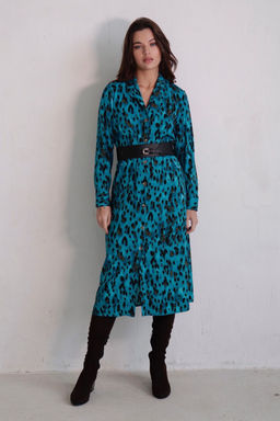 Платье-рубашка с английским воротником принт - Martichelli фото 168