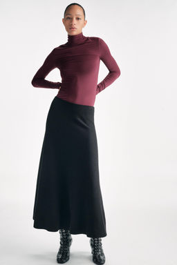 KNIT FLARED MIDI SKIRT - Zara фото 3