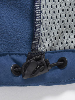 Парка женская софтшелл виндстоппер удлинённая с капюшоном синего цвета 9618_1S