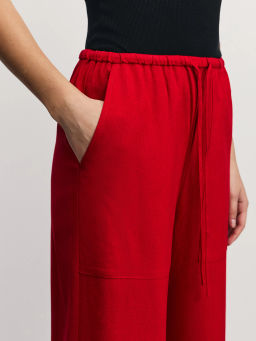 Широкие брюки изо льна / Zarina фото 5