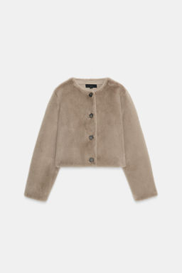 FAUX FUR SHORT JACKET - Zara фото 5