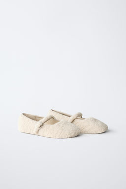 FAUX SHEARLING BALLET FLATS - Zara фото 2