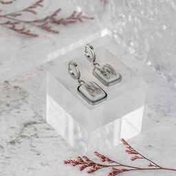 Серьги из муранского стекла GREY CUT LC3472 - Vloes фото 2