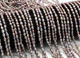 Бусины жемчуг овал 3,5*5мм цвет розовый, 32см, 65 бусин Радуга камня