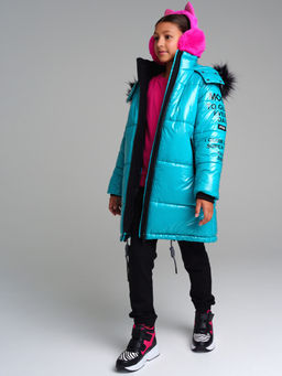 В наличии. Пальто зимнее для девочки PlayToday  фото 3