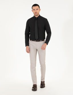 Siyah Slim Fit Uzun Kollu Klasik G_mlek - Pierre cardin фото 4