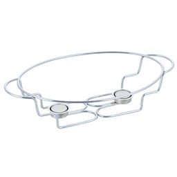 5028 GIPFEL Мармит овальный MARJORIE 35x24x6,5сm/3л со стеклянным контейнером, с двумя держателями для свечей. Материал: термостойкое стекло, цинковый сплав, нерж. Сталь  фото 4