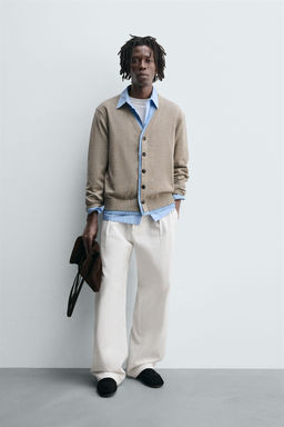 CARDIGAN WITH CONTRAST TRIMS