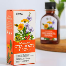 Бальзам безалкогольный Отечность прочь с алтайскими травами: лист толокнянки, лист брусники, трава цикория, в пластиковой бутылке, 110 мл. - Simaland фото 2