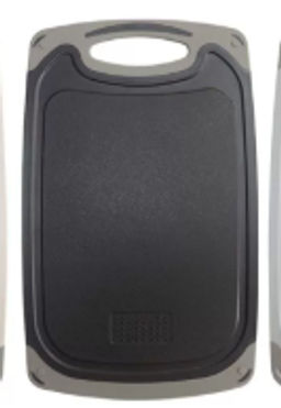 Доска разделочная 32x20х0.5 см пластик,силикон / DS35 /уп 50/ черная