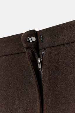 MID-WAIST STRAIGHT-LEG TROUSERS