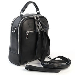 Женский кожаный каркасный рюкзак 88001-Е Блек - Sergio valentini фото 4