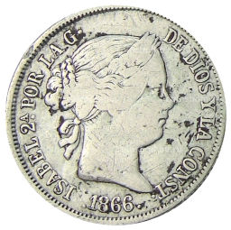 40 сентимо 1866 года Испания