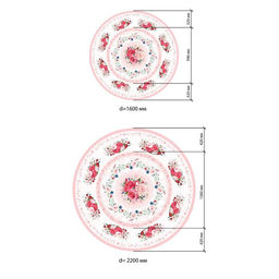 Скатерть круглая Этель Розы d=220 см, 100 % хлопок  фото 12