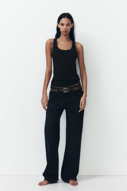 TRF WIDE-LEG MID-RISE FULL LENGTH JEANS - Zara фото 18