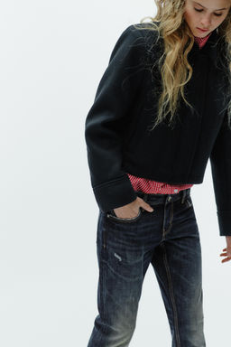 WOOL BLEND JACKET WITH POCKETS - Zara фото 4