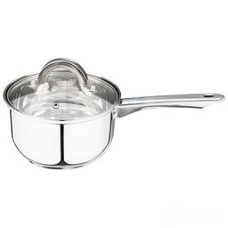 Ковш Mediano 1,9л. d-16 из нерж.стали , с. кр., руч. из нерж.ст., капс. дно ,арт. 005441