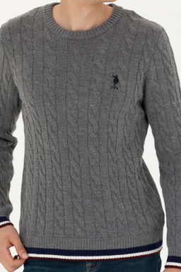 Мужской серый меланжевый свитер - U.s. polo assn фото 20