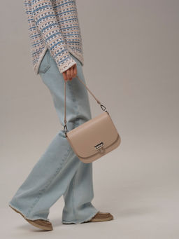 Сумка кожаная Azaro 30741 беж.жемчуг