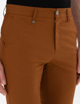 Светло -коричневые стройные брюки холста - Cacharel фото 5