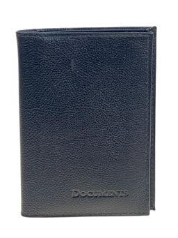 Обложка для паспорта и автодокументов из натуральной кожи, цвет черный