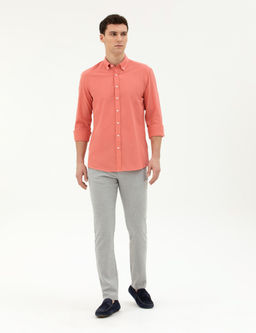 Pembe Slim Fit Uzun Kollu G_mlek