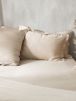 Наволочка SL Home Tencel, 70×70+3 см, тенсель, эвкалиптовое волокно 100%, бежевая