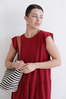 Martichelli Платье многоярусное красное  фото 2