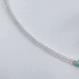 Чокер из Розового кварца и Амазонита 40 см +